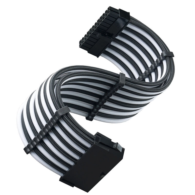 SilverStone ATX 24-Pin-Kabel  300mm - Schwarz/Weiß