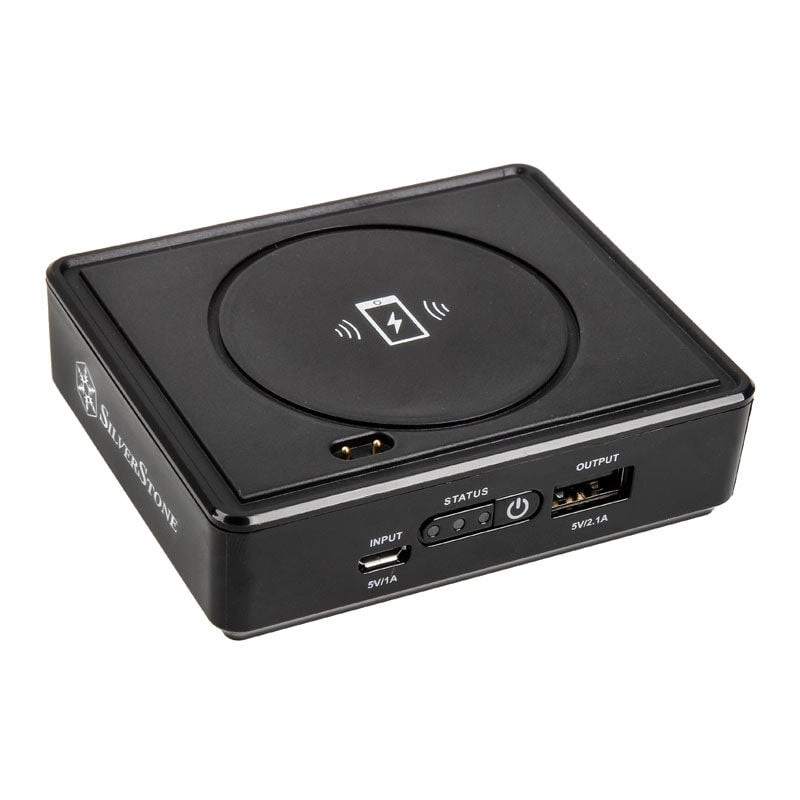 SilverStone Qi Lader 5200mAh Powerbank Black