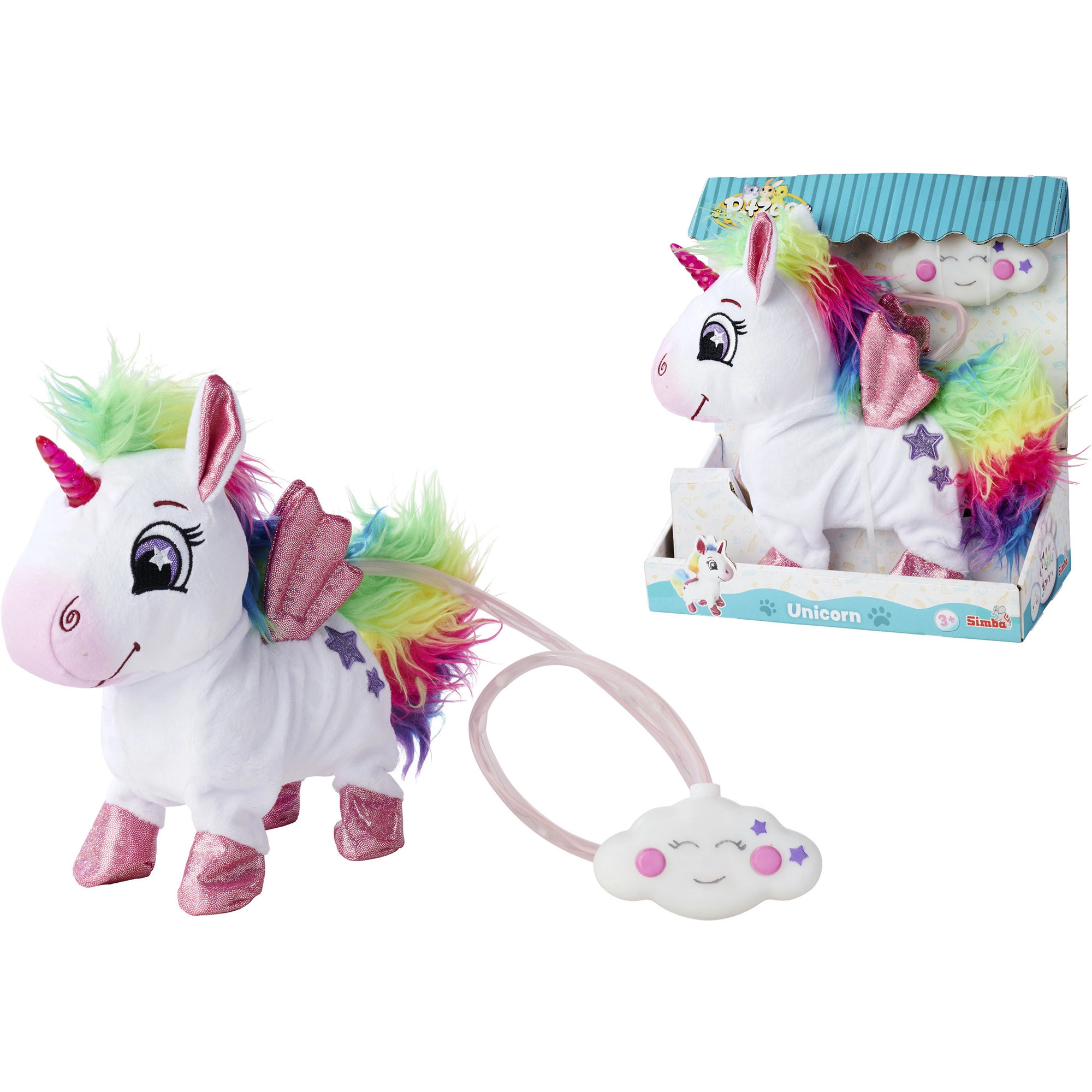 Simba PetZoo - Rainbow Unicorn cuddly
