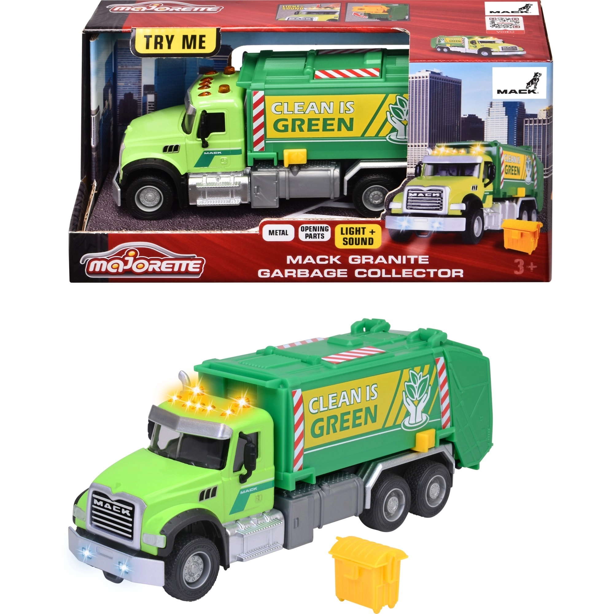 Majorette Mack Granite garbage truck  toy