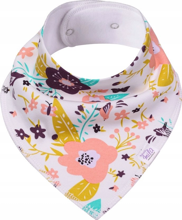 Simed SIMED COTTON BIB WITH FLOWERS