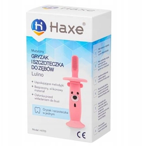 Slimsonic HAXE-LULINO CHILDREN`S TEETHER BRUSH PINK