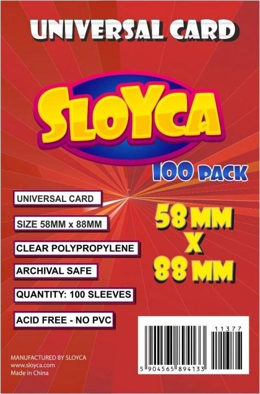 Universal Card sleeves 58x88mm (100 pcs)