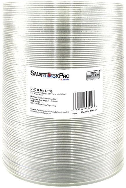 SmartDisk DVD-R White Inkjet Printable 69829