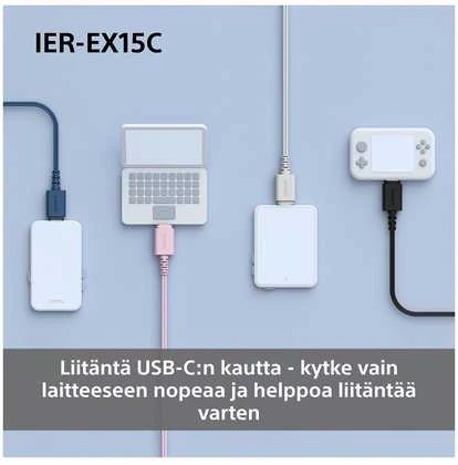 Sony IER-EX15C  USB-C  black - In-ear