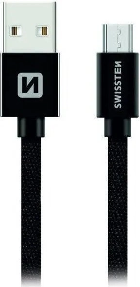 Swissten Textile Quick Charge Universal Micro