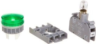 Spamel Signal lamp 22mm green (SP22-LZ-230-BA9S
