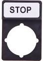 Spamel Description sign STOP 44x30mm black