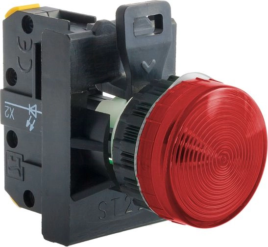 Spamel Signal lamp 22mm red (ST22-LC-230-LEDAC)