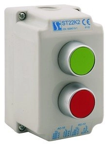 Spamel 2-hole control box with green
