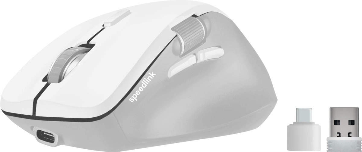 SPEEDLINK LIBERA Rechargeable Mouse pele Speļu Labā roka RF bezvadu sakari + Bluetooth Optisks 3200 DPI