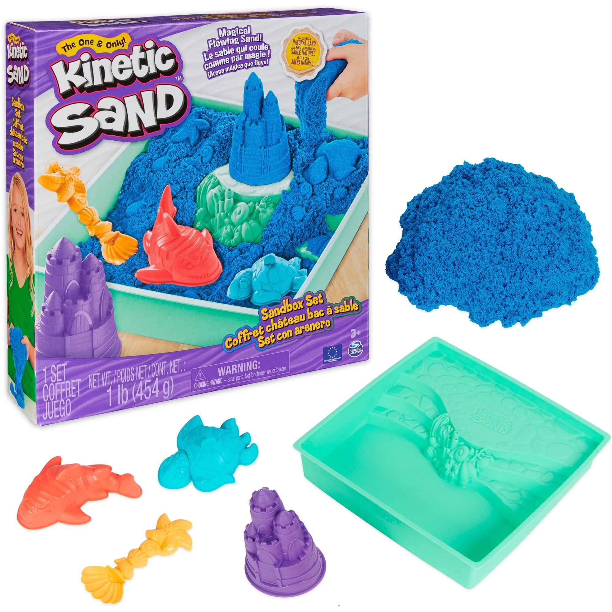 Kinetic Sand   Sandbox Set with 1lb