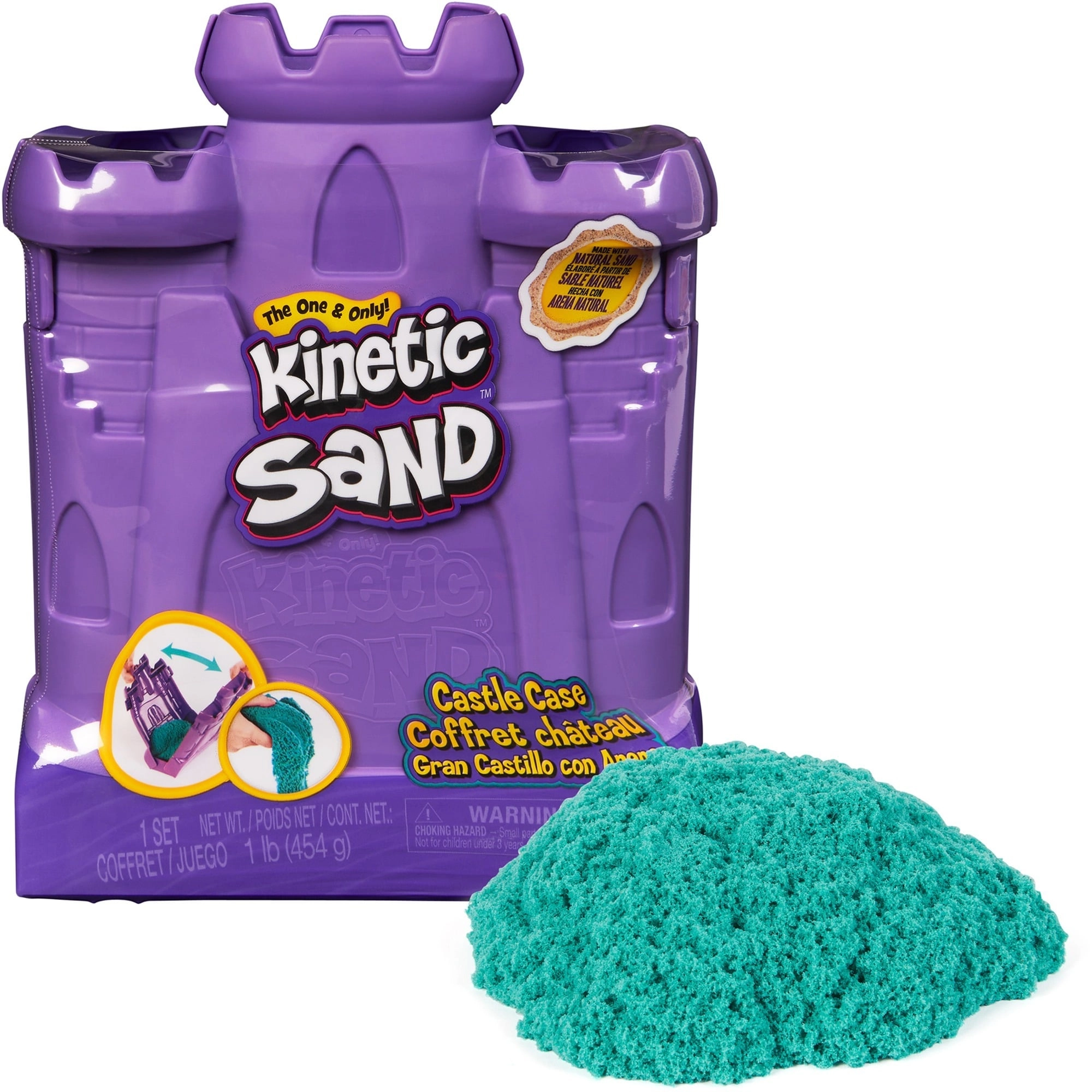 Kinetic Sand   Castle Case with 1lb