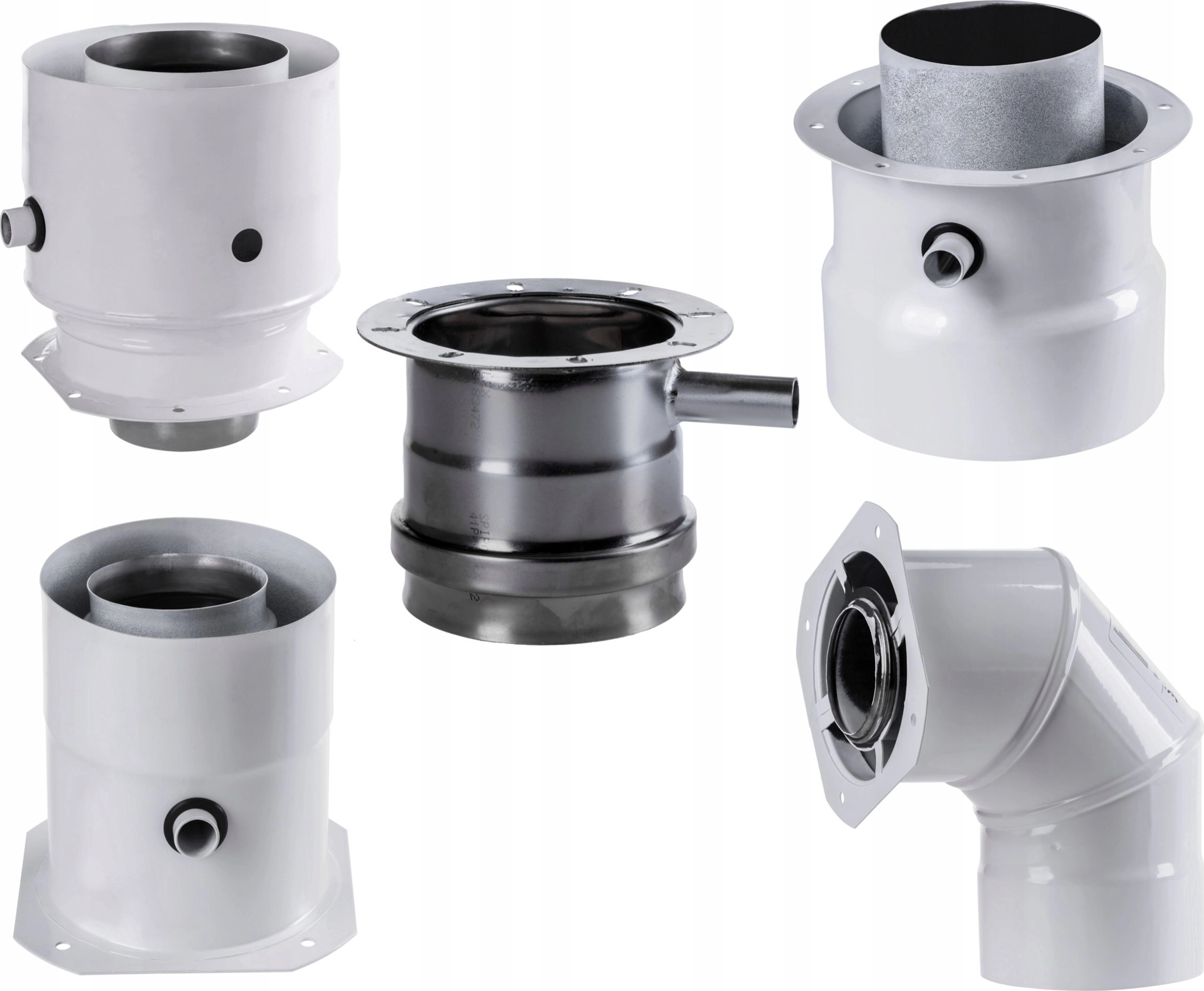 SpiroFlex 60/100-80/125 JC adapter with white