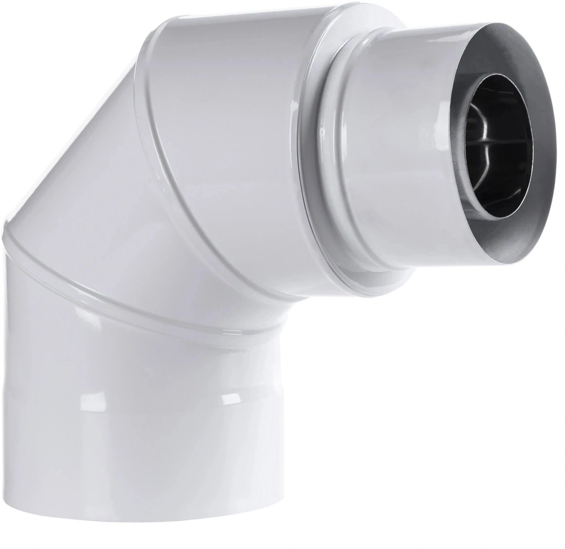 Alkotest 80/125-60/100 TURBO DOUBLE-WALLED ELBOW 90