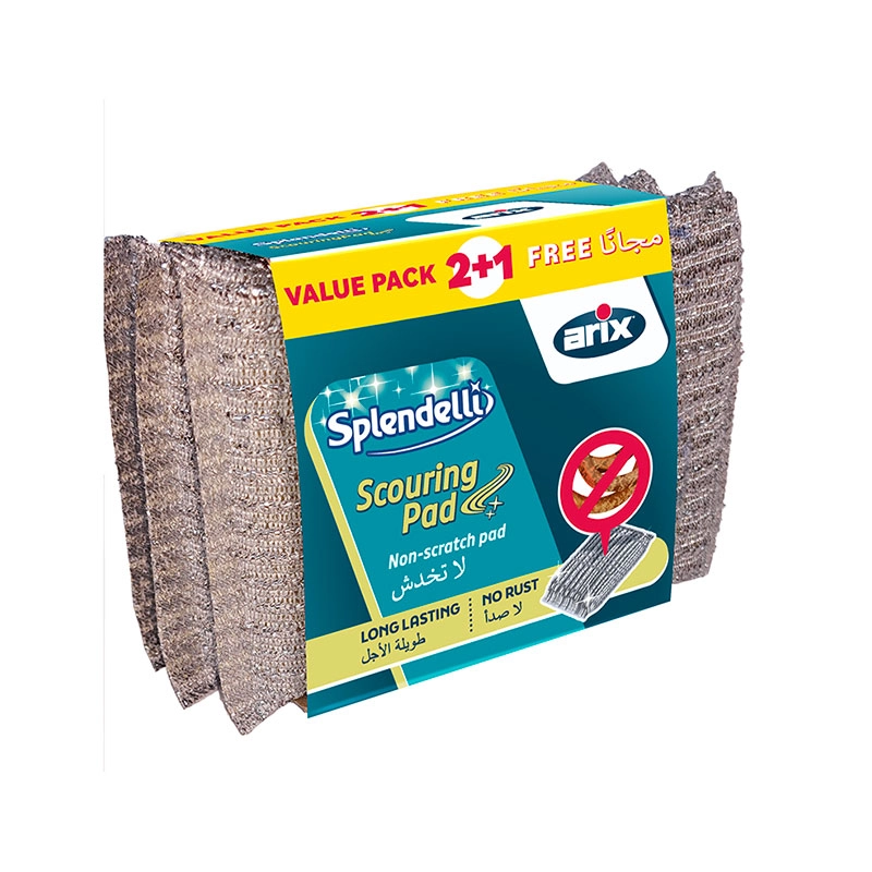 Trauku tīrāmais sūklis metāla 2+1gb (16)