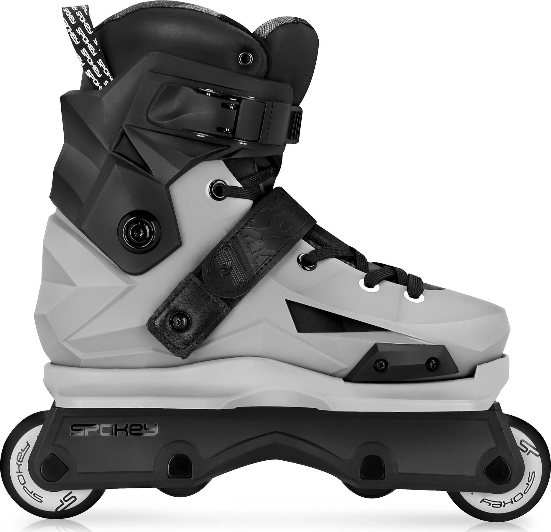 Spokey ShapeZ aggressive gray roller skates