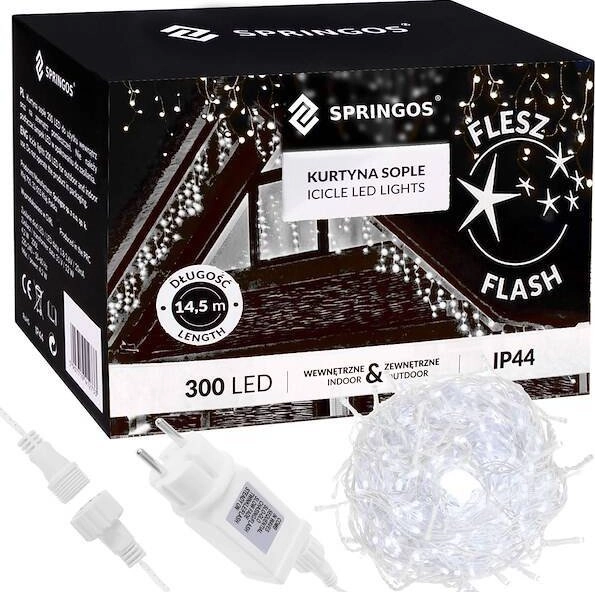 Springos Light curtain 300 LED garland