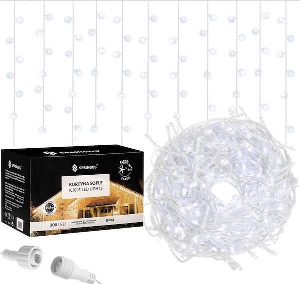 Springos Light curtain 300 LED garland