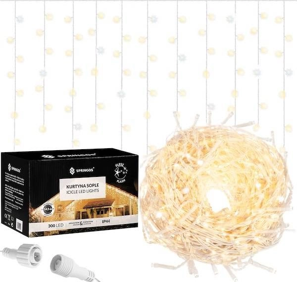 Springos Light curtain 300 LED garland