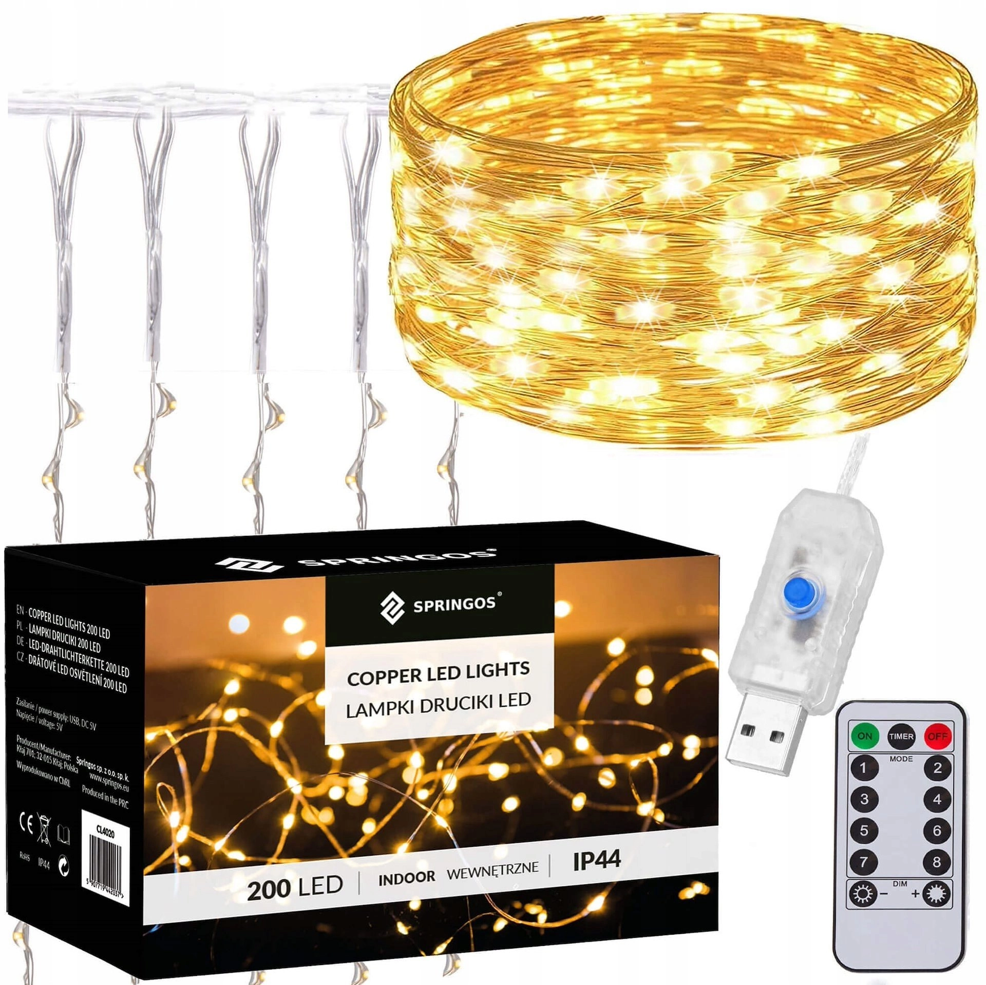 Springos CL4020 200 Led Warm White