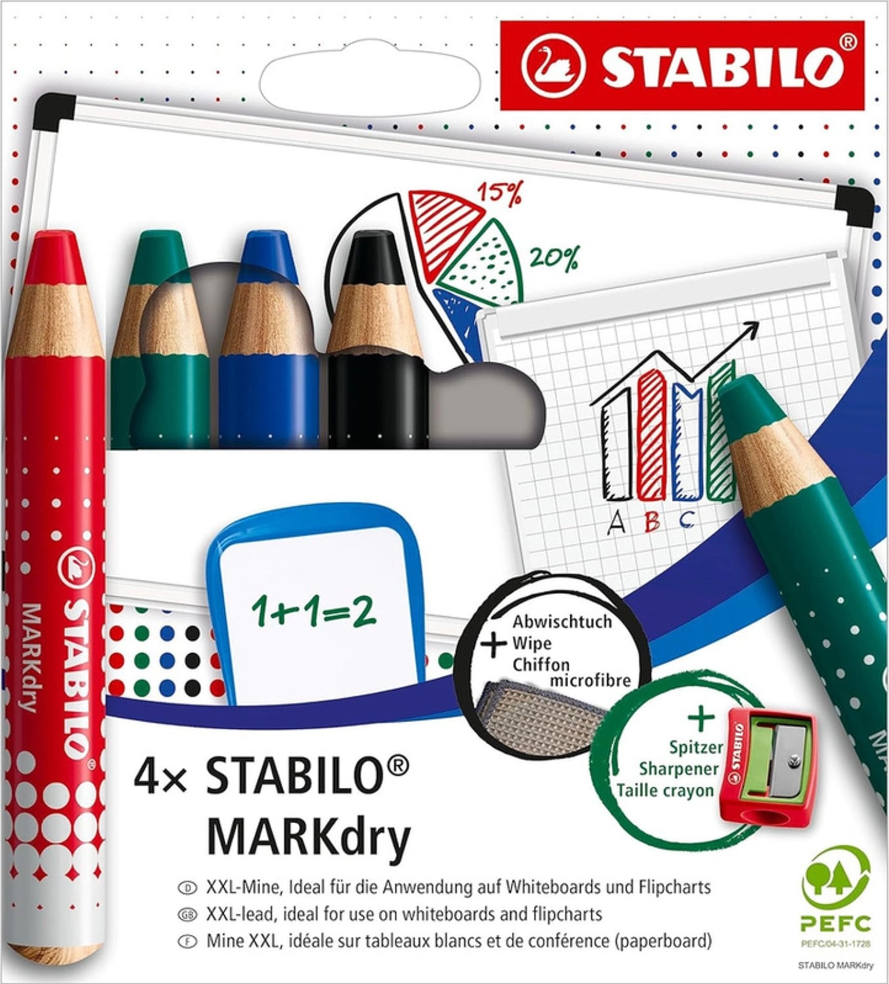 Stabilo Kredki do tablic Stabilo MARKdry
