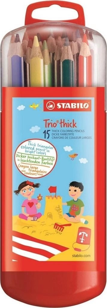 Trio crayons thick 15 colors STABILO