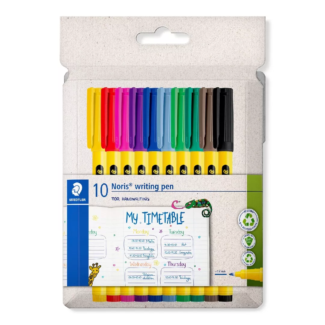 Staedtler Noris 307 fineliner Multicolour 10