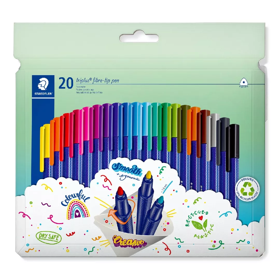 Staedtler 323 C20 fineliner Black  Blue