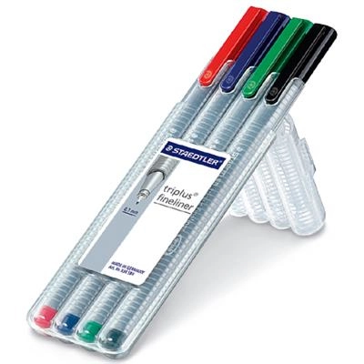 Staedtler 334 SB4 Black  Blue  Green