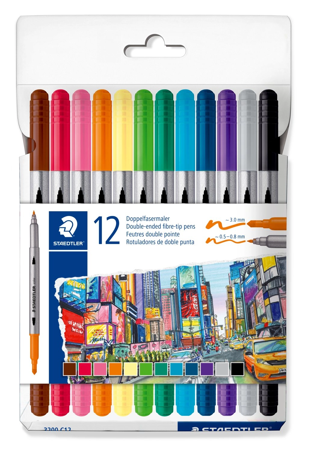 Staedtler - Dual-Tip Markers 12 Assorted