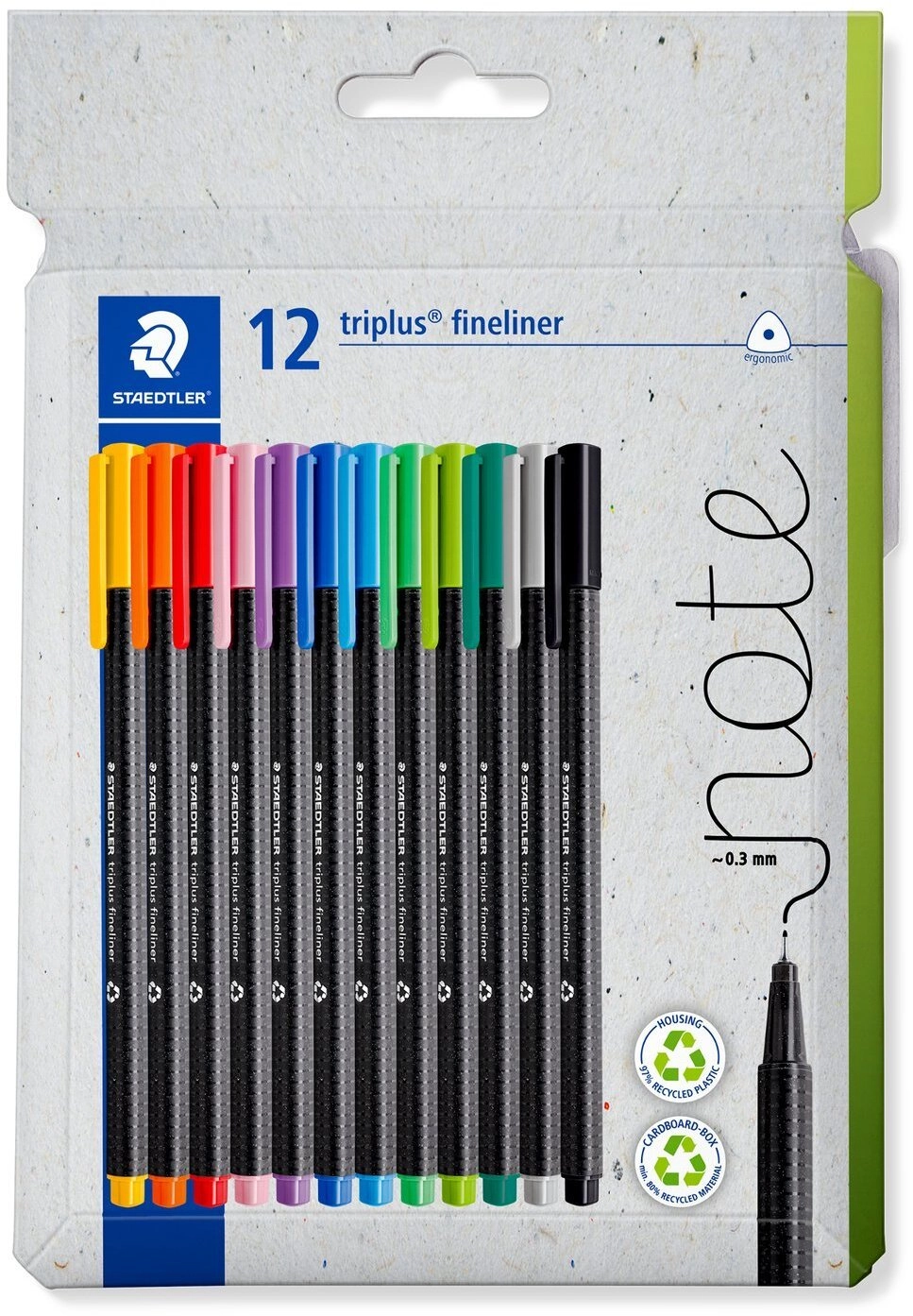 STAEDTLER Fineliner triplus rPP  12STück 334