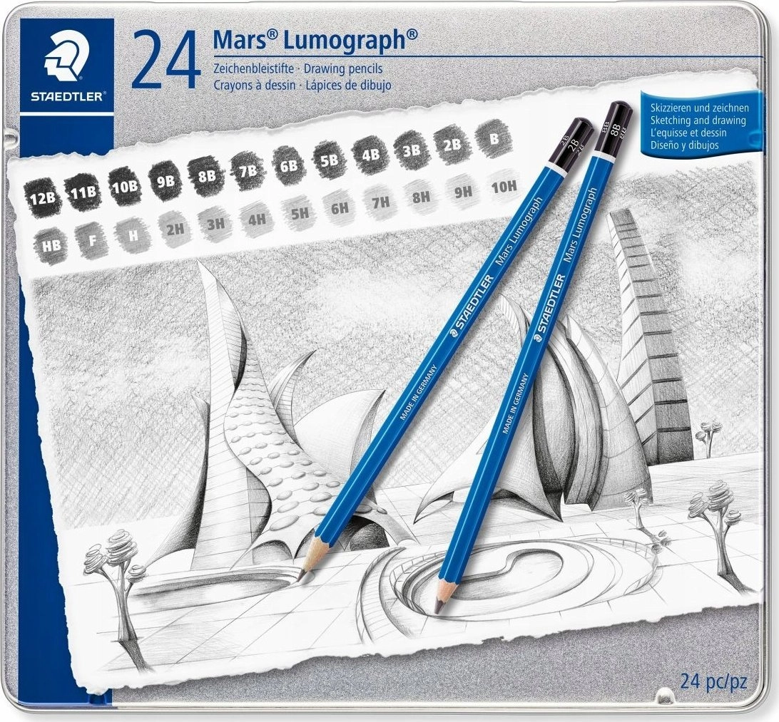 Staedtler Pencil Lumograph 12B-10H 24pcs STAEDTLER