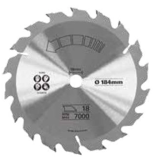 Circular saw with carbide TCT/HM Fat