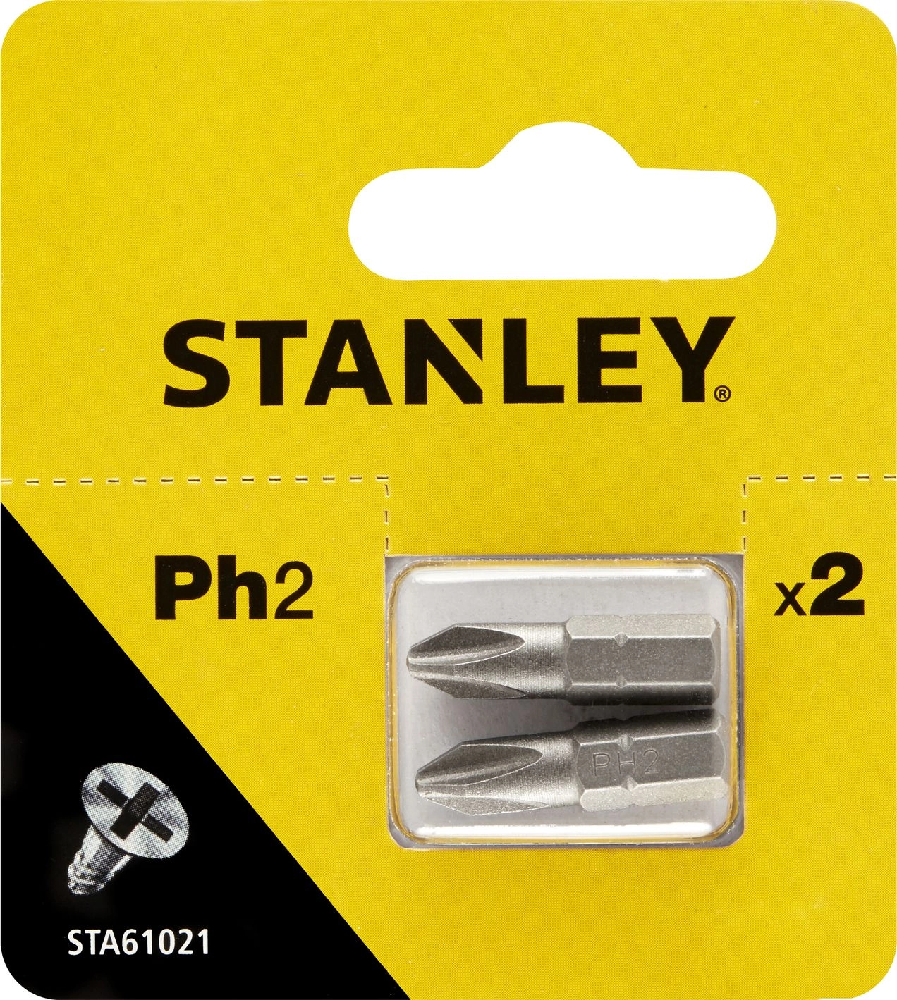 Stanley Końcówki wkrętakowe PH2x25mm 2szt. (STA61021)