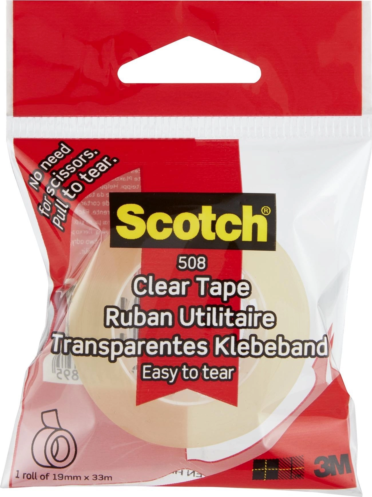Adhesive tape  transparent  19x33m 3M-UU010735510 4001895922190