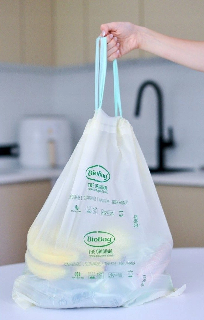 Drawstring compostable waste bags BioBag 30L