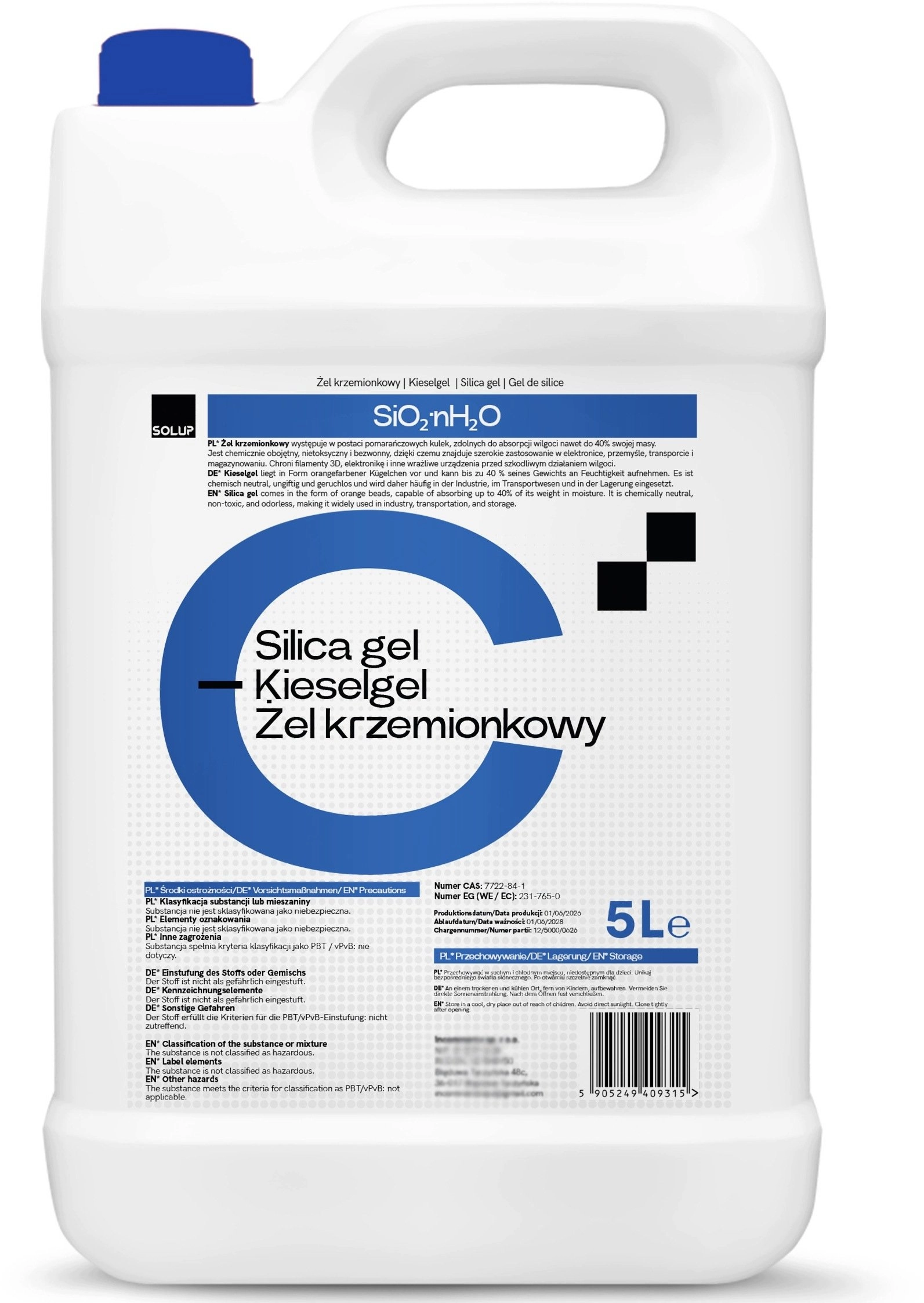 Staples Orange silica gel with moisture