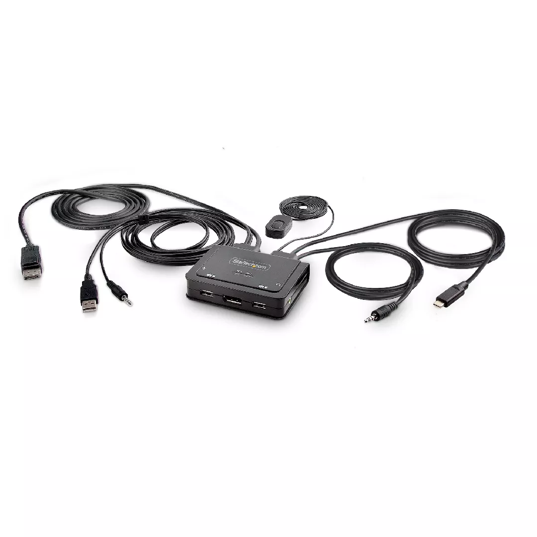 StarTech.com 2-Port Hybrid USB-C DisplayPort