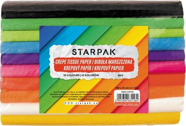 Starpak Bibuła marszczona 25x200cm MIX kol