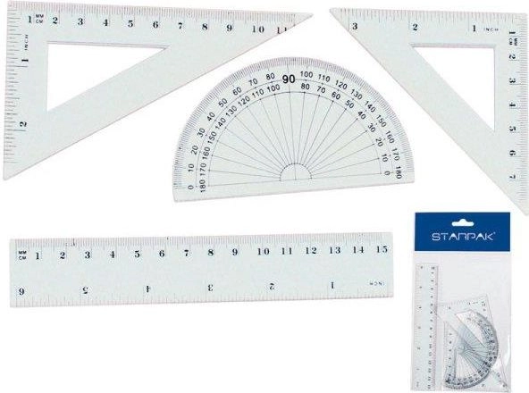Starpak Zestaw geometryczny 15cm 4 elementy