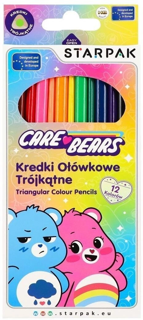 Care Bears triangular pencil crayons 12