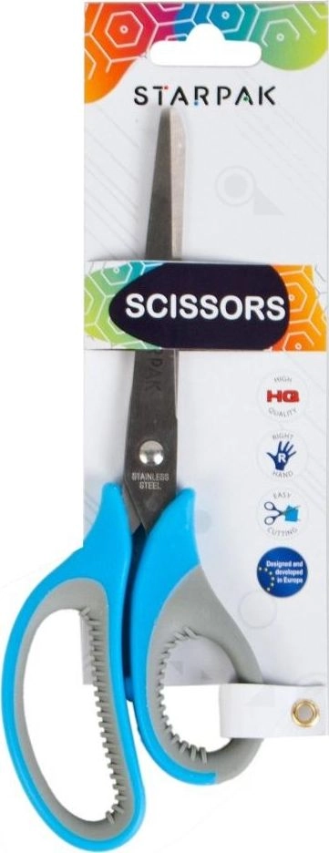 Metal scissors 21cm STARPAK p12 blister