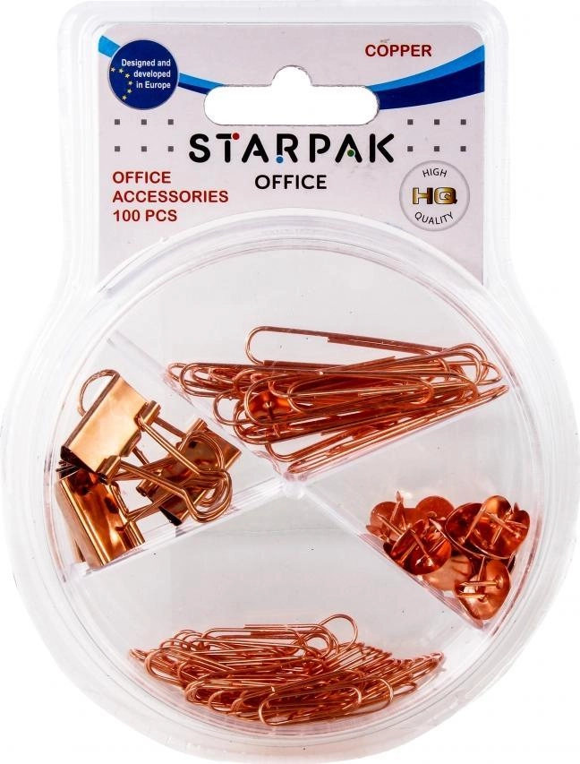 Starpak AKCESORIA BIUROWE 100SZT MIEDZ OFF