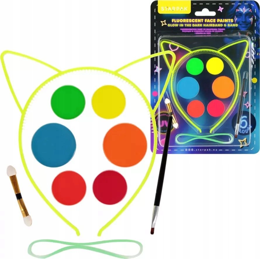 Starpak FACE PAINTS 6COL FLUO STK