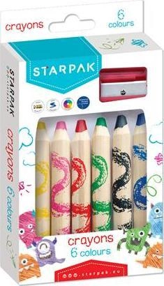Starpak KREDKI OLO 6KOL JUMBO TEMPEROWKA
