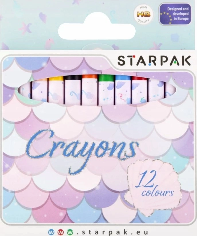Starpak KREDKI WOSK 12KOL MERMAID STK
