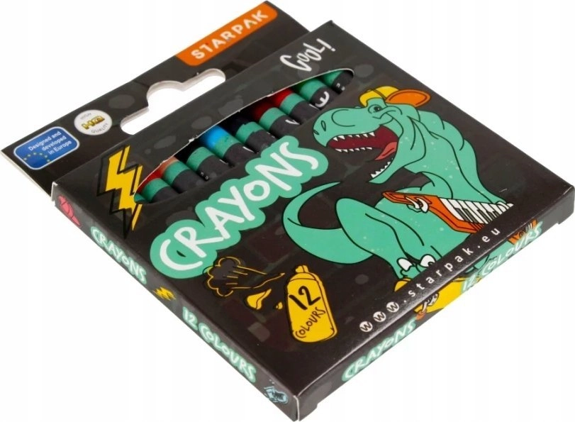 Starpak KREDKI WOSK 12KOL SKATE DINO