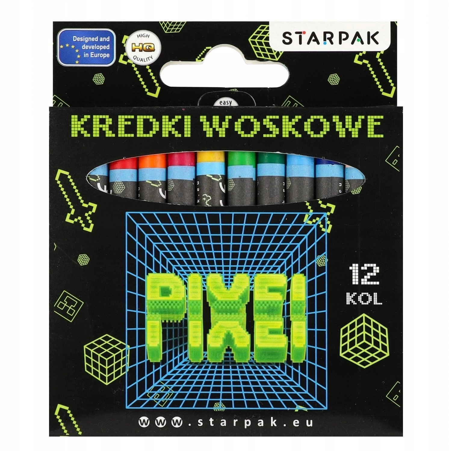 Starpak WAX crayons 12 COL PIXEL