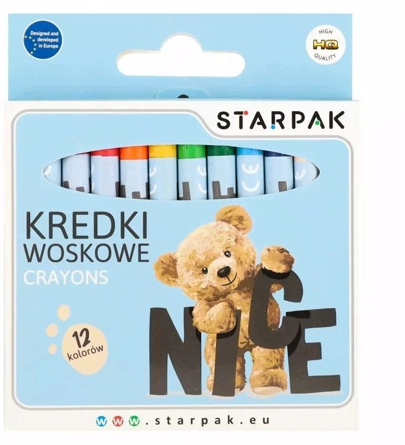 Starpak WAX PENCILS 12 COL MIS